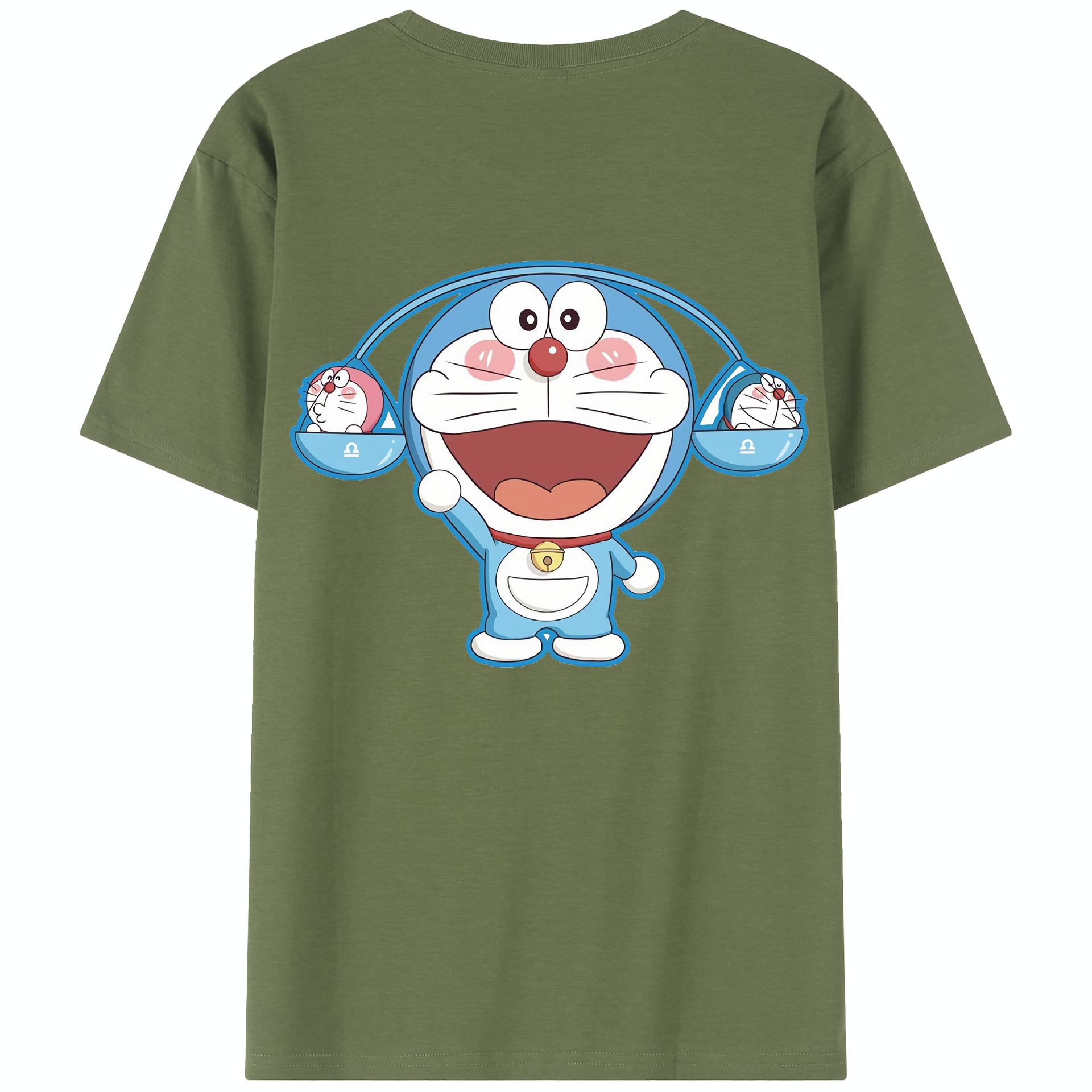（画像用） ドラえもん Doraemon 綿100％半袖Tシャツ（背面プリント）